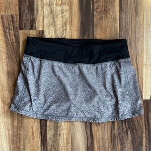 Black and Gray Women's Mini Athletic Skirt